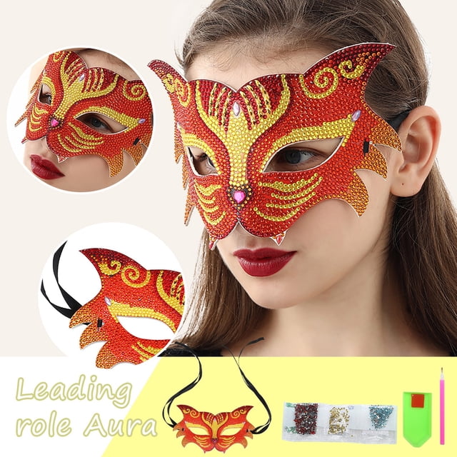 SMihono Adult Diy Point Diamond Individually Wrapped Masquerade Mask Home Decoration on Clearance.