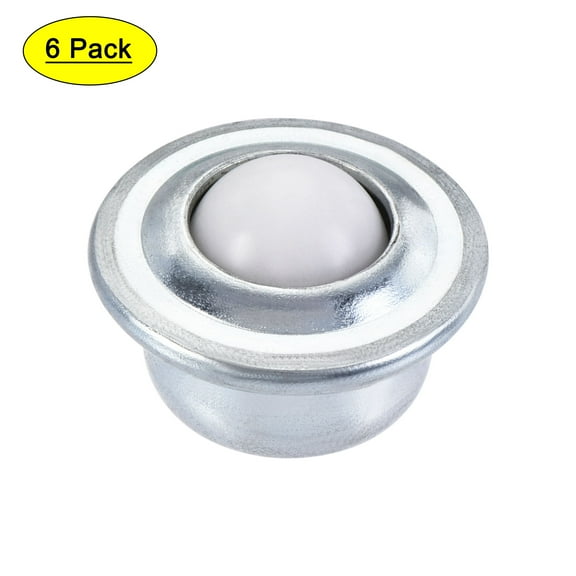 Uxcell 12mm 17Lbs Nylon Drop-in Ball Transfer Bearing Unit, 6 Pack