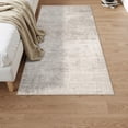 thumbnail image 2 of Washable 3x5 Kitchen Area Rug: Non-slip Abstract Water-resistant Entryway Doormat Soft Sink Fridge Bedroom Carpet Low Pile Stain-resistant Bathroom Laundry Neutral Faded Floor Mat(3x5 Beige/cream), 2 of 8