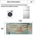 thumbnail image 4 of Girl's FaceWasher and Dryer Covers Dust-Proof and Oil Resistant Fridge Cover with 4 Storage Pockets Washing Machine Top Cover for Laundry Kitchen Home 51.2 x 22 In, 4 of 6