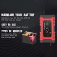 thumbnail image 3 of Mistaha 12V6A Battery Charger for Cars and Motorcycles - Digital Repair Charger with Polarity Protection, US Plug, Red Color - Intelligent Charger for Battery Maintenance, 3 of 7