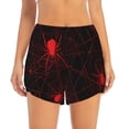 thumbnail image 2 of Salouo Red Spider On The Web Print Women's 2 in 1 Running Shorts Double-Layer Shorts Athletic Workout Gym Yoga Shorts Running Shorts for Women-XX-Large, 2 of 7