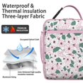 thumbnail image 2 of Tropical Flower and Leaves Insulated Lunch Bag Box Student Reusable Lunch Bag Fit Most Bento Boxes Portable Lunch Bag School Camping, 2 of 6