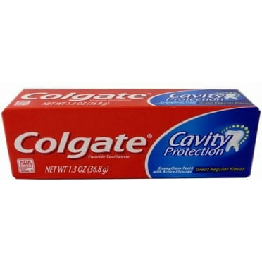 Colgate Cavity Protection Toothpaste with Fluoride, Great Regular Flavor - 1.0 Ounce