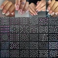 thumbnail image 2 of Puyokinm 30 hojas de stickers para uñas con flores blancas y rosas, 2 of 7