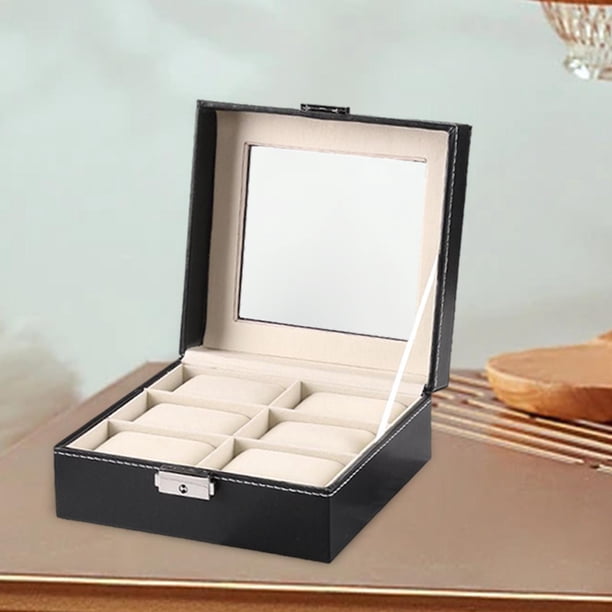 Estuche para Reloj, Organizador para Hombres Y Mujeres, Estuche de Almacenamiento para Exhibición de Cuero PU, Captura de ranura Baoblaze Reloj organizador