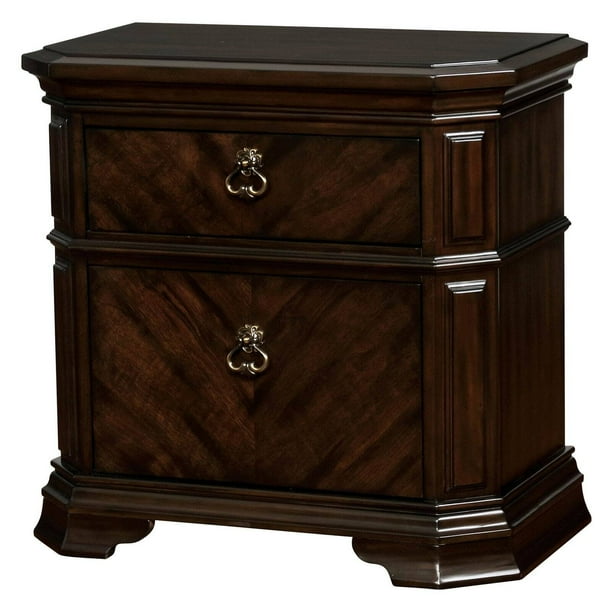 Furniture Of America Petersen Usb 2 Drawer Nightstand Walmart Com Walmart Com