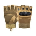 thumbnail image 1 of Wosthever 1 par de guantes de medio dedo para montañismo, , levantamiento de pesas, guantes acolchados transpirables sin dedos, equipo para Color Arena L, 1 of 6