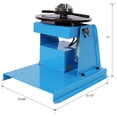 thumbnail image 2 of 10KG/22LBS Rotary Welding Positioner, 110V, 20W Portable Welder Positioning Machine, 0-90° Welding Positioning Turntable Table , with 3-Jaw Lathe Chuck,Blue Color,, 2 of 2