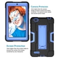 thumbnail image 2 of FIEWESEY for Walmart Onn 7 Inch Case, Heavy-Duty Drop-Proof Shock-Resistant Hybrid Case for Walmart Onn 7" 1/2 Generation(Model:100005206/100015685)+Screen Protector (Black/Blue,2 Pcs), 2 of 6
