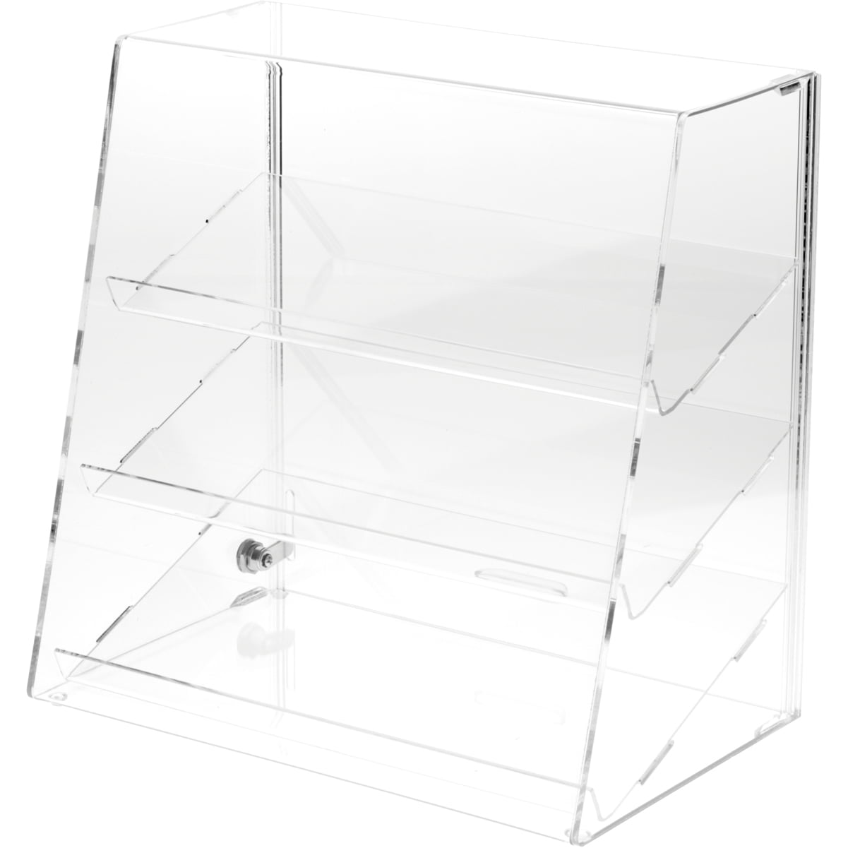 FREE SHIPPING 16"x16" Locking Display Case with Hinged Front Doors & Shelves 