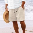 thumbnail image 1 of pstuiky Pantalones cortos deportivos, Pantalones cortos rectos de cintura elástica con bolsillos sólidos informales para hombre Pantalones cortos de entrenamiento, 1 of 6