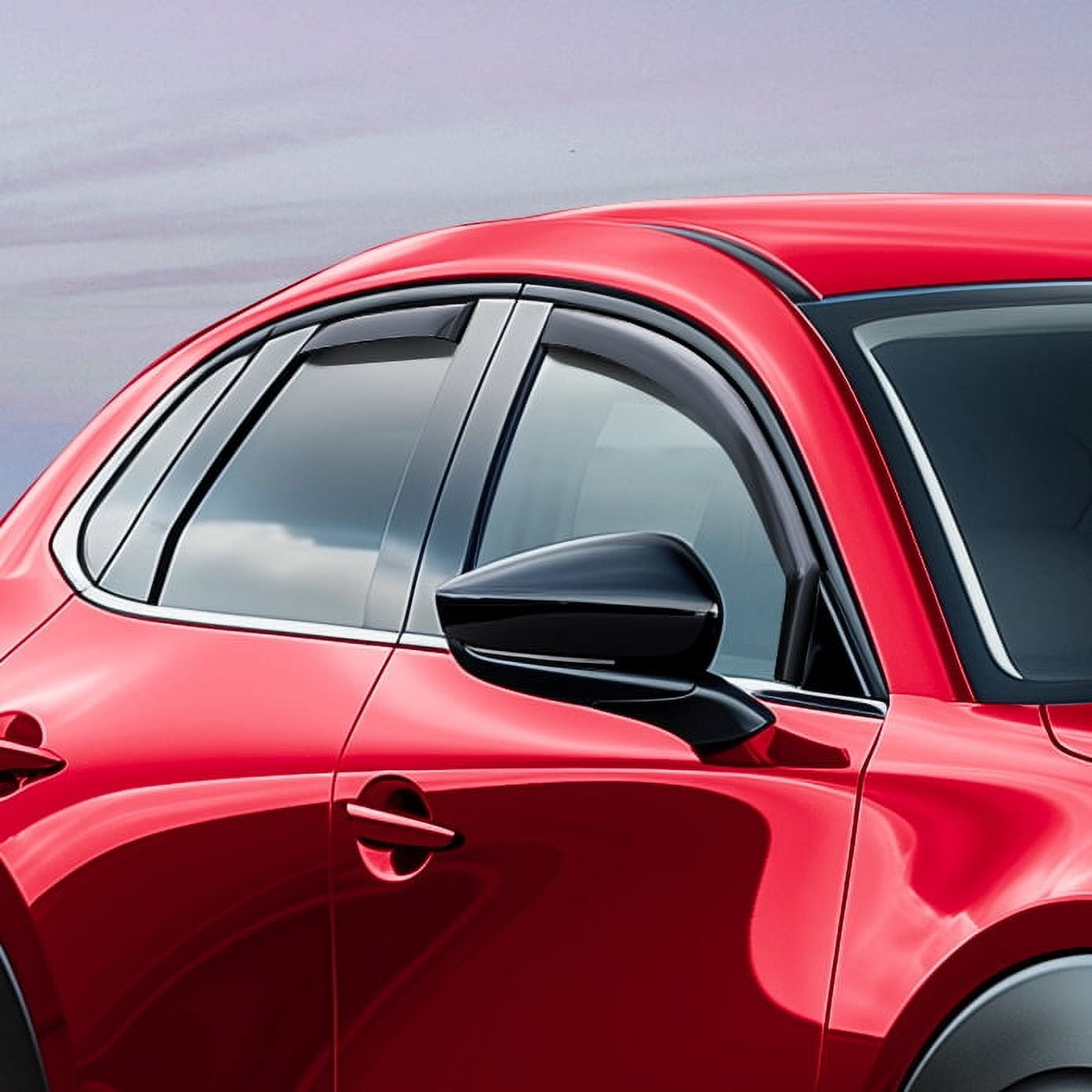 Voron Glass In-Channel Extra Durable Rain Guards for Mazda CX-30 2020-2024, Window Deflectors, Vent Window Visors, 4 Pieces - 200428