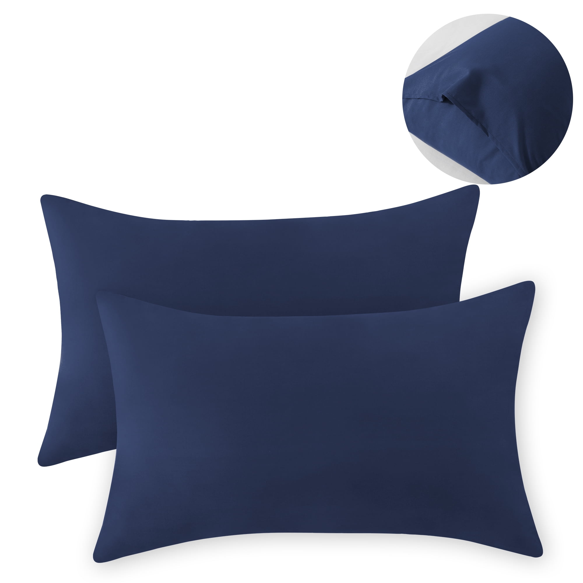 RUIKASI Pillowcases Standard Size Set of 2 Soft Blue Standard Pillow