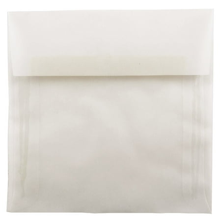 UPC: 0701936237132 | JAM Paper & Envelope 6 x 6 Translucent Envelopes  Clear  250/Pack