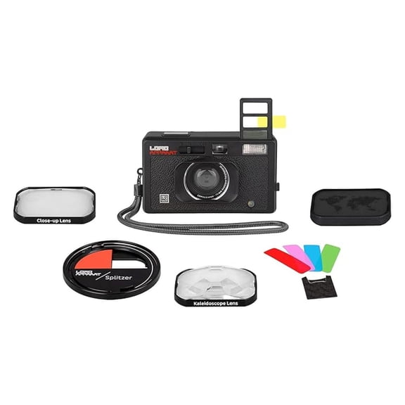 LomoApparat Wide-Angle 35mm Film Camera, Built-in Flash & Color Filters, Kaleidoscope Lens, Close-up Lens, Splitzer, Multiple Exposure, Long Exposure