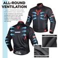 thumbnail image 4 of Chaqueta protectora de motocicleta para hombre, ropa reflectante de tela Oxford 600D, malla transpirable, impermeable, 4 of 5