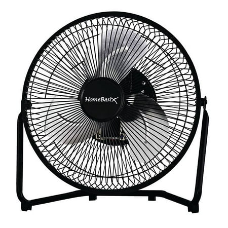 Seat Padded Fan - PowerZone High Velocity Fan With Four Rubber Foot Pads, Aluminum Blade, 3 Blades, Black