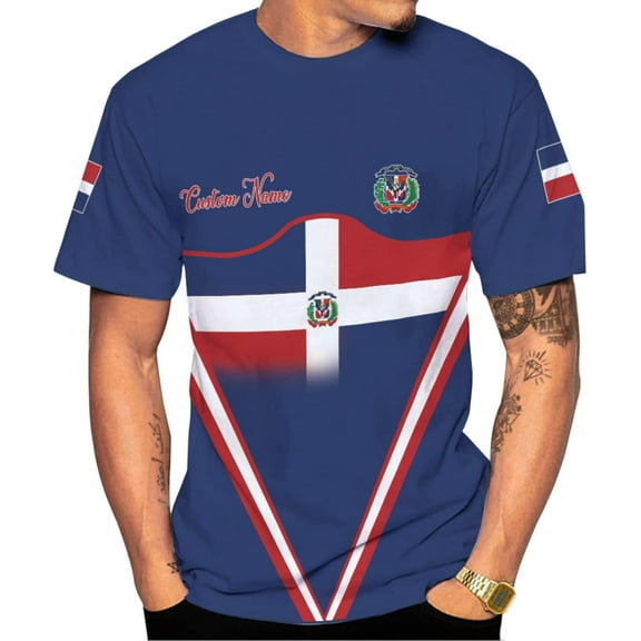Personalized Dominican Republic Shirts 3D, Republica Dominicana Tshirt, Dominican Republic Flag Shirt (S)