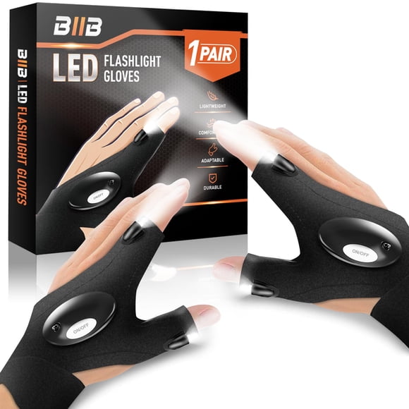 BIIB Guantes de linterna LED regalos para hombres, regalos del día de San Valentín para él, regalos de San Valentín para papá, él, marido, novio, regalos de cumpleaños para hombres, regalos únicos par