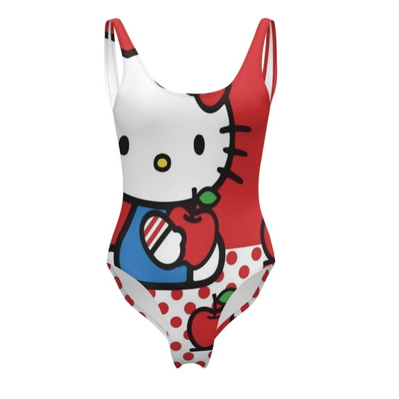Hello Kitty Theme Women's One-Piece Coverage Swimsuit