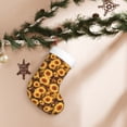 thumbnail image 7 of Yiaed Vintage Brown Plaid Sunflower Print Christmas Stockings, Christmas Stockings Hanging Ornaments, Christmas Stockings for Family Christmas Holiday Decorations, 7 of 7