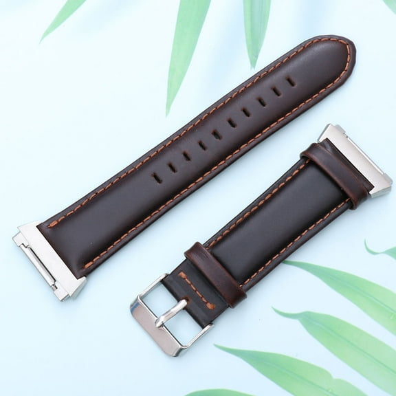 HORIALENCE 1Pcs Wristband Strap for Any Occasion Coffee Leather Replacement Watch Bands 18*0.79in
