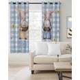 thumbnail image 2 of Easter Gnomes Blackout Curtains for Bedroom Living Room Darkening Curtains 63 Inches Long Watercolor Eggs Basket Daisy Spring Blue Plaid Window Curtain 2 Panels Set Window Treatment Drapes 52"x63", 2 of 9