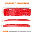 thumbnail image 3 of Recovery Traction Boards, Offroad Tracks Board, Traction Tire Ladder, 4WD Traction Mats for Sand, Mud & Snow (Red), 3 of 7