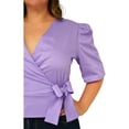 thumbnail image 4 of Blusa con moño Roman Fashion Talla Extra 0914 Lila 36, 4 of 6