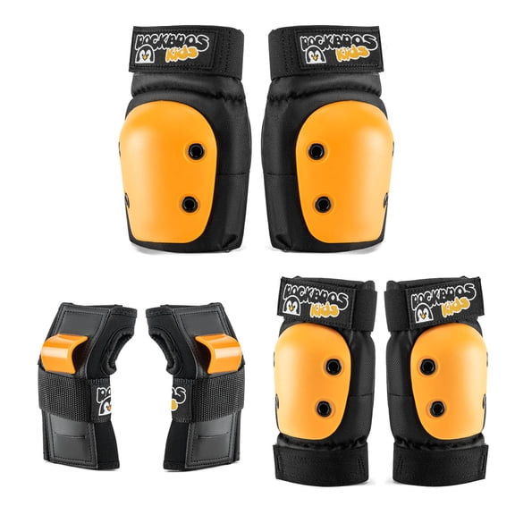 ROCKBROS Kids Protective Gear Set, 6PCS Youth Knee & Elbow Pads for Ages 3-6, with PP Shell for Roller Skates, Cycling, BMX Bike, Skateboard & Scooter