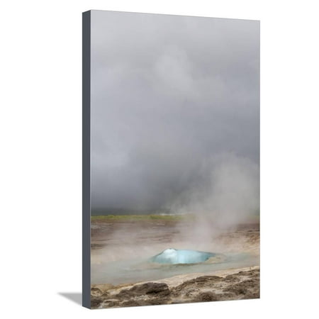 Iceland Golden Circle The Strokkur Geyser Erupts With Much Steam
