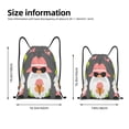 thumbnail image 2 of Balery Summer Gnome 1 Pattern Drawstring Backpack Bag Sport Gym Sackpack Cinch Bags Pattern Drawstring Backpack Bag Sport Gym Sackpack Cinch Bags -Small, 2 of 6