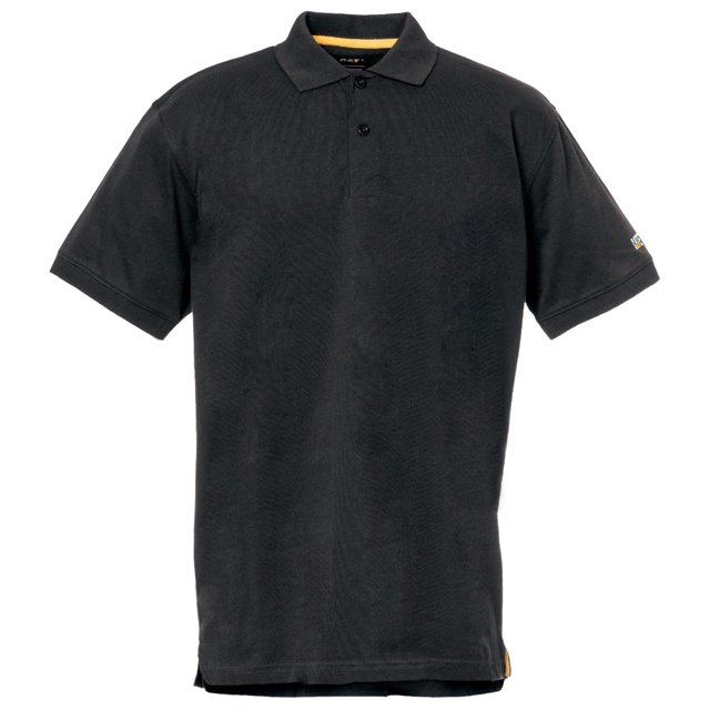 Caterpillar - Polo de manga corta clásico para hombre (Negro)