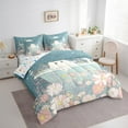 thumbnail image 3 of Castle Fairy Floral Ghost 7-Piece Twin Bedding Sets,Pink Blue Bedding Comforter Set,Happy Halloween Breathable Sheet Sets,Super Cozy Flower Room Decor,Reversible, 3 of 8