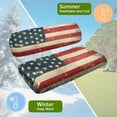 thumbnail image 6 of POLERO Universal Golf Cart Seat Covers Compatible with Ezgo Txt Front Seats, USA Flag Tea Stain Design Golf Cart Bench Seat Covers Breathable No Staples Needed, 6 of 8