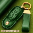 thumbnail image 1 of Car Key Fob Cover Case Protector Panamera 911 718 Macan Fits '23 Cayenne Porsche Key Cover: Genuine Leather, 1 of 6