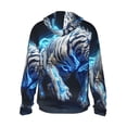 thumbnail image 2 of Picia Futuristic Blue Light White Tiger Women's Men's UPF 50+ Sun Protection Hoodie Shirt Long Sleeve SPF Fishing Outdoor UV Hiking Lightweight Shirts-X-Large, 2 of 9