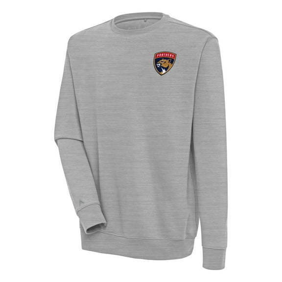 Men's Antigua  Heather Gray Florida Panthers Victory Pullover Sweatshirt
