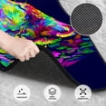 thumbnail image 3 of Fuzoiu Howling Wolf Print Carpet Floor Mats for Car,Car Foot Mat Set,Universal Fit 4 Piece Mat Pad Set,Fits Most Cars Trucks Vans Sedans SUV Auto Carpet Mat Se, 3 of 7
