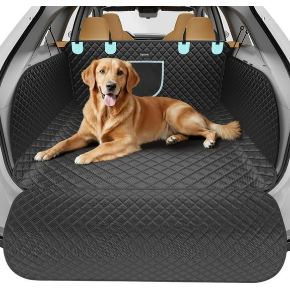 SUV Cargo Liner for Dogs with Taller Side Panels, Waterproof Pet Trunk Cover with Anti-Scratch Oxford, Dog Seat Mat for SUV Van with Bumper Flap Protector, Non-Slip, Large Size Universal Fit