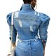 thumbnail image 4 of SAYOO Chaqueta de vaquero de agujero roto para mujeres SAYOO  moda, 4 of 8