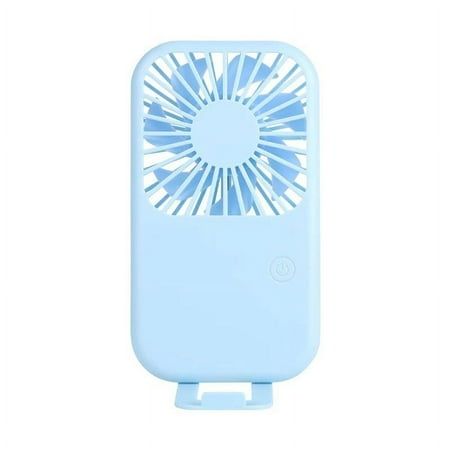 

Handheld Fan Mini Portable Fan Rechargeable Battery Small Fan 3 Speeds Powerful Makeup Fan USB Powered Fan with Base Lanyard Cooling Fan for Man Woman Office Travel Camping Beach Blue