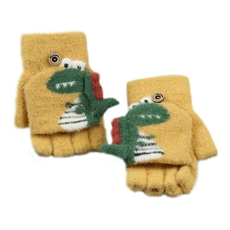 

nsendm Thick Toddler Mittens Toddler Kids Children s Dinosaur Cartoon Winter Girls Boys Baby Gloves Cat Gloves Gloves
