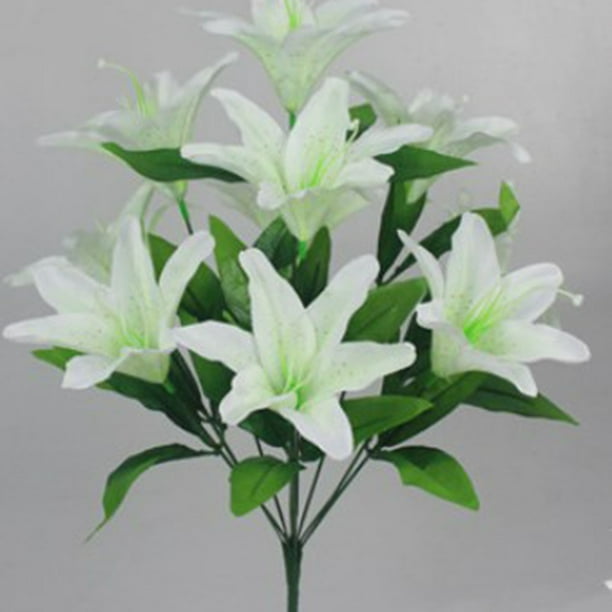 Lily❤️ JJKBVCLO Lily Bouquet 10 Head Lily Bouquet With Stem Flowers Lily
