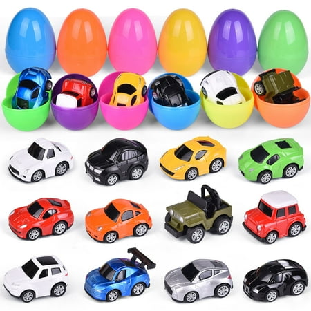 24 Pcs Pullback Cars Prefilled Easter Egg Party Favors