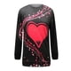 thumbnail image 4 of Sudadera vintage divertida de manga larga con cuello redondo y estampado de amor para el día de San Valentín para mujer Fridja  hkj1176, 4 of 6