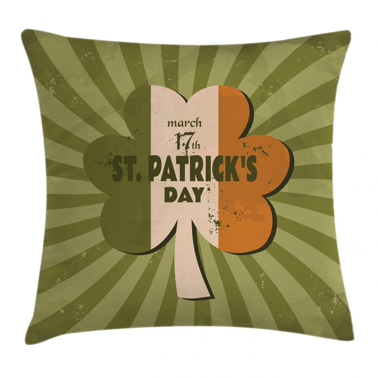Clover decorative wool St. Patty's day pillow