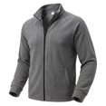 thumbnail image 6 of Men's Sweatshirt Full Zip Up Stand Collar No Hood Casual Jackets with Pockets Long Sleeve Mock Neck Fall Warm Coats, 6 of 6