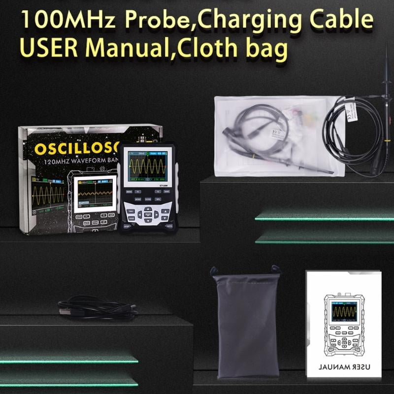 CEORPER Handheld Digital Oscilloscope With 320x240 Display 500Msps Sample Rate